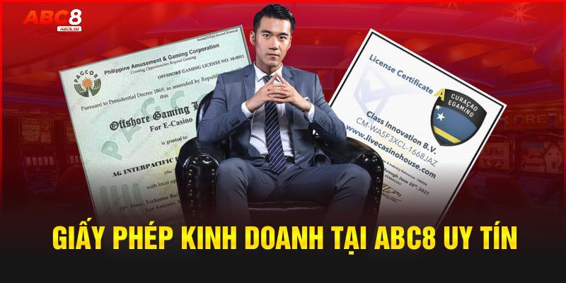 ABC8 cầm trong tay nhiều giấy phép hợp pháp và uy tín